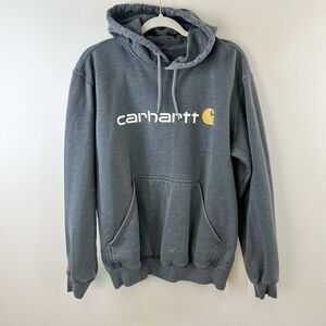 Carhartt Sweatshirt Womens M Spell Out Original‎ Fit Drawstring Hoodie Workwear